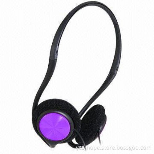 Fashion headset with volume control for girls